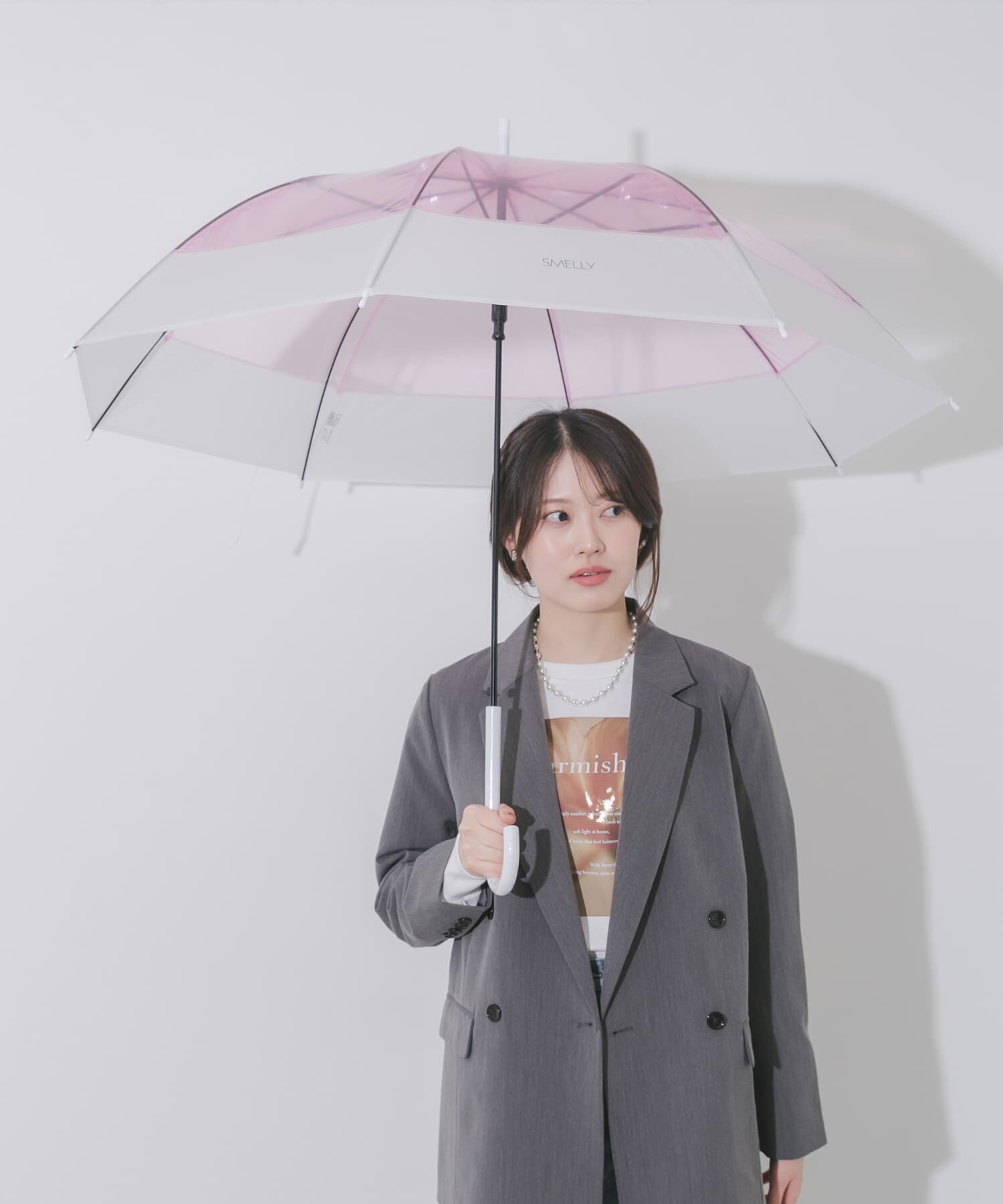 SMELLY「クリアバイカラービニール傘」|傘|