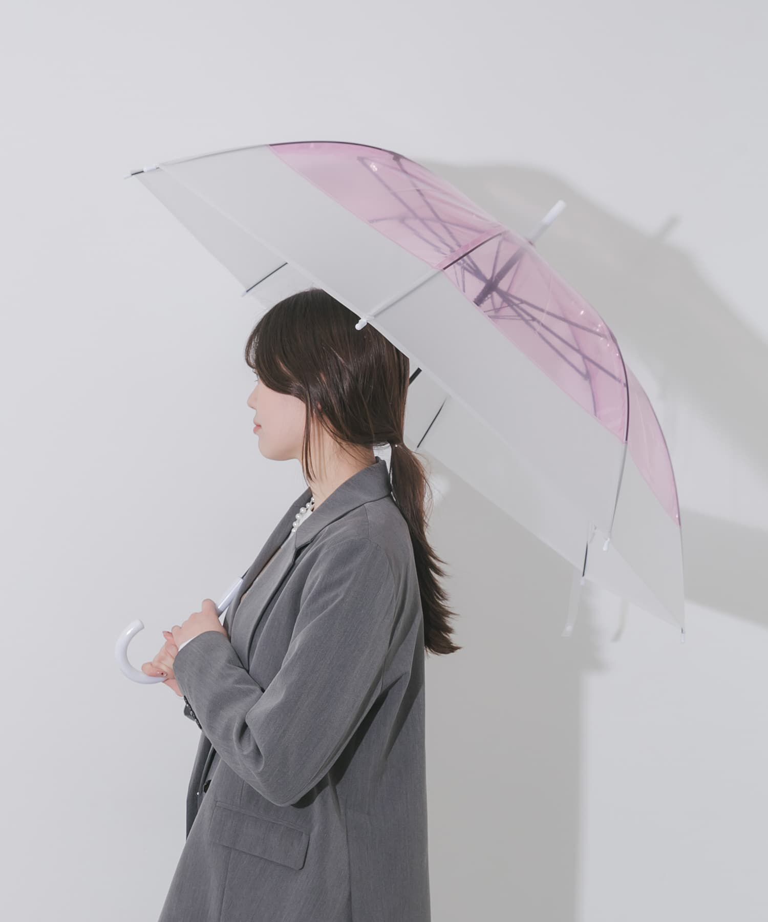 SMELLY「クリアバイカラービニール傘」|傘|