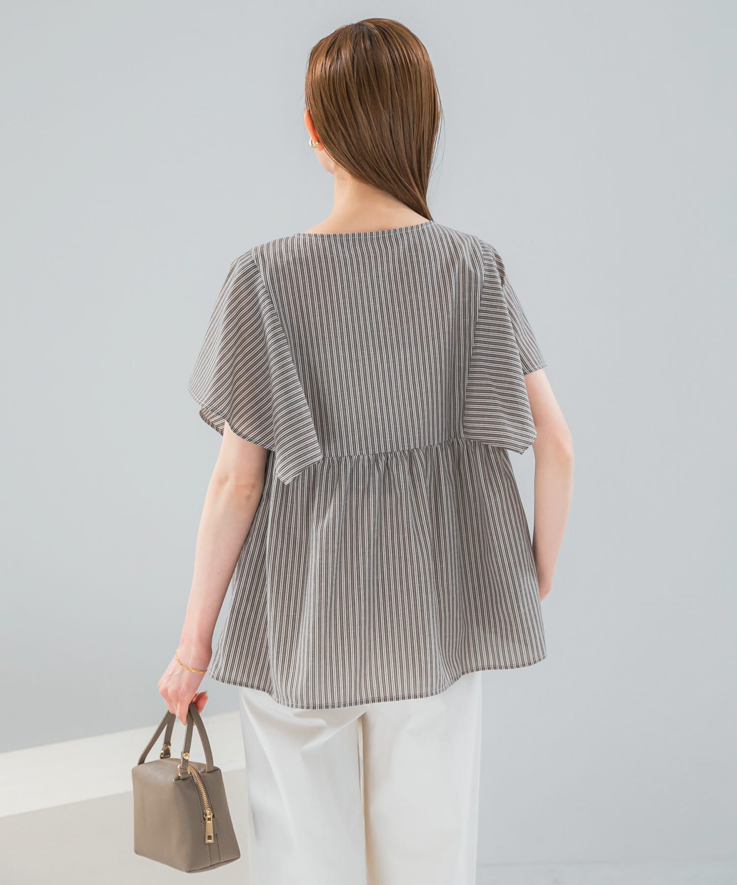URBAN RESEARCH ROSSO「『WEB限定』『UR TECH Smart Linen Touch』フレアスリーブブラウス」|シャツ・ブラウス|
