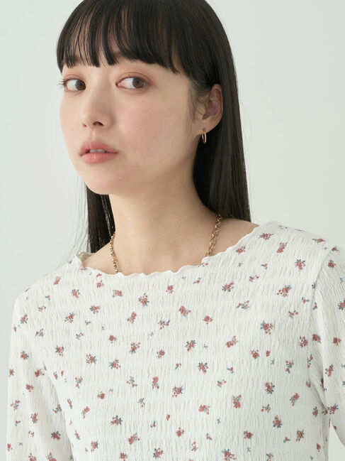 earth music&ecology「フラワーメロープルオーバー」|シャツ・ブラウス|