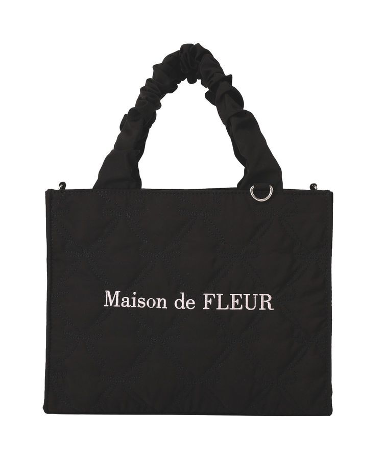 Maison de FLEUR「ギャザーハンドル2Wayリボンキルティングトート」|ハンドバッグ|