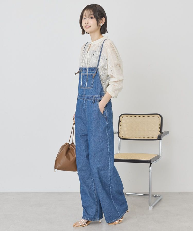 AMERICAN HOLIC「ミドルオンスデニムサロペット」|オールインワン|Light indigo