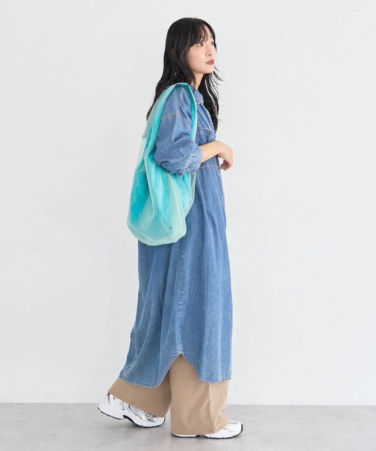 Green Parks「シアーデニムシャツワンピース」|ワンピース|