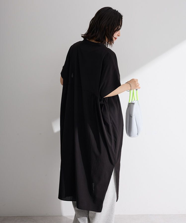Green Parks「半袖シアースキッパーシャツワンピース」|ワンピース|