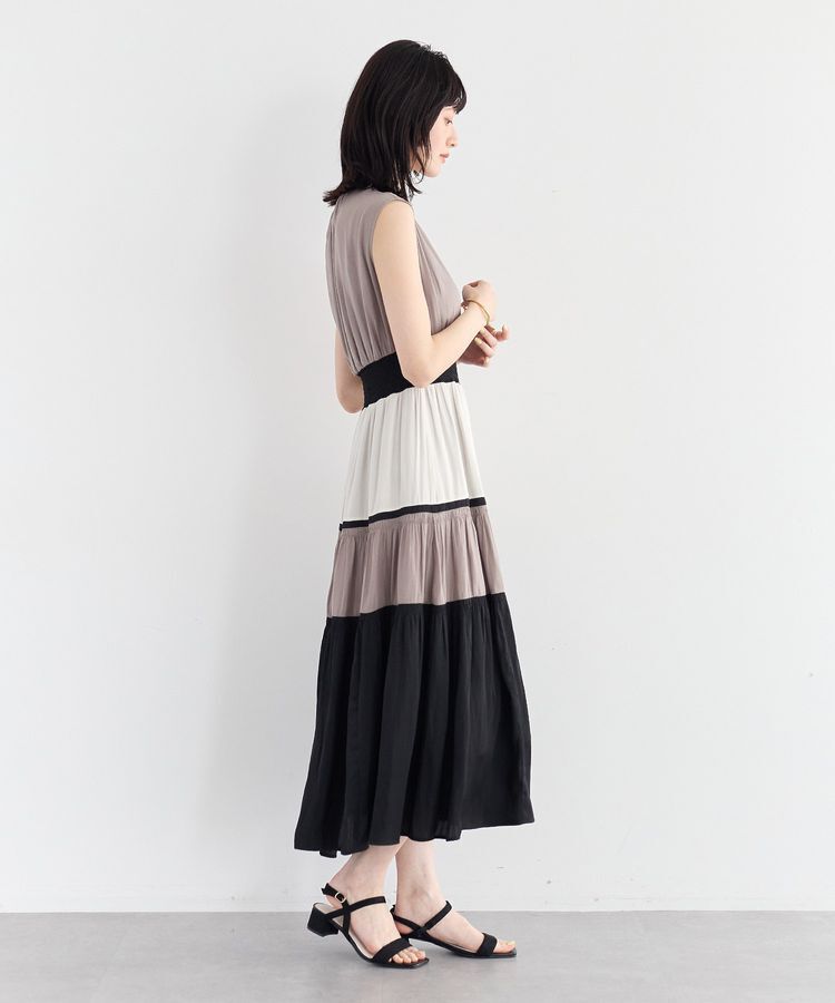 YECCA VECCA「マルチカラーシャーリングワンピース」|ワンピース|