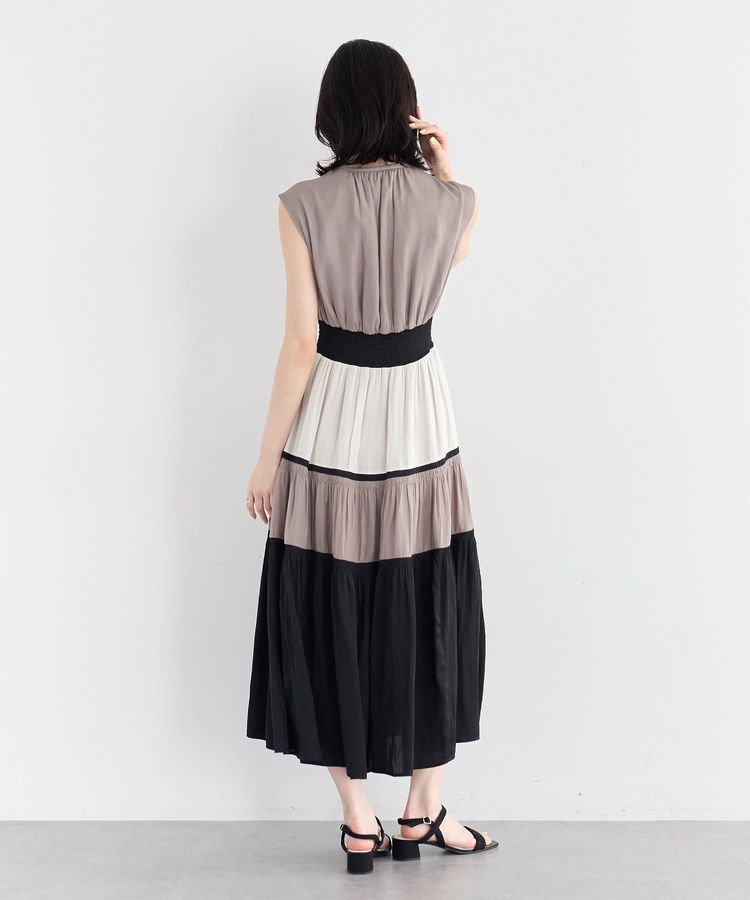 YECCA VECCA「マルチカラーシャーリングワンピース」|ワンピース|
