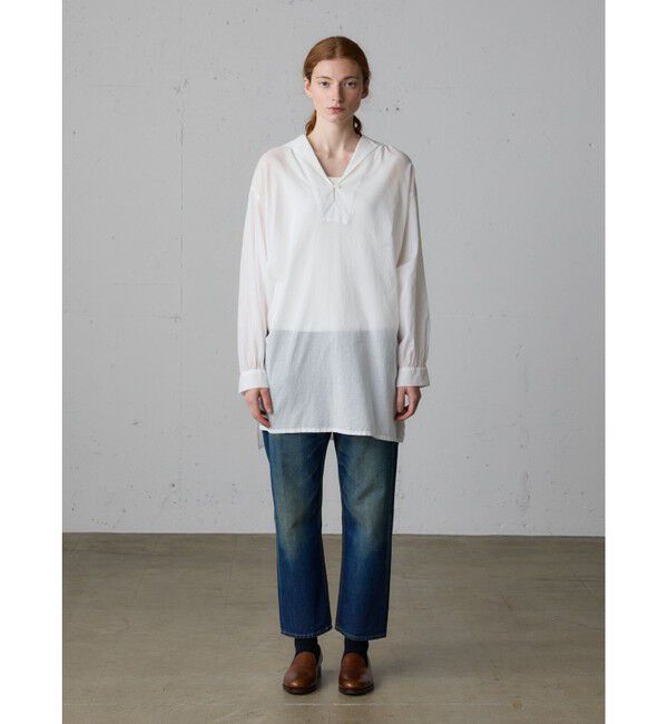 MidiUmi「MidiUmi シースルーセーラーカラーチュニック」|ワンピース|