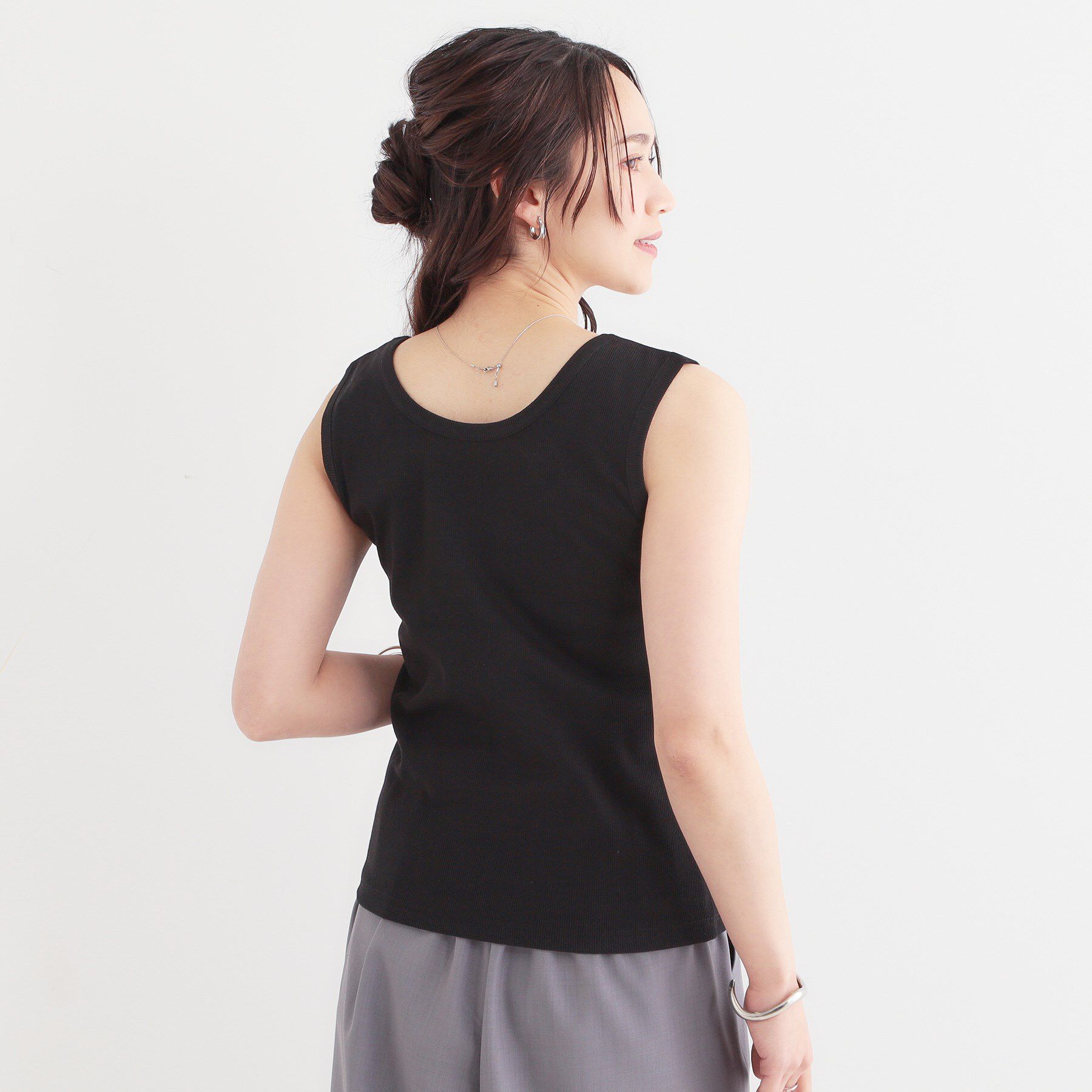 SHOO･LA･RUE「【S-LL】2WAYネック リブタンクトップ」|キャミソール|