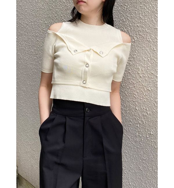 MURUA「オフショルカーデドッキングニット」|ニット・セーター|