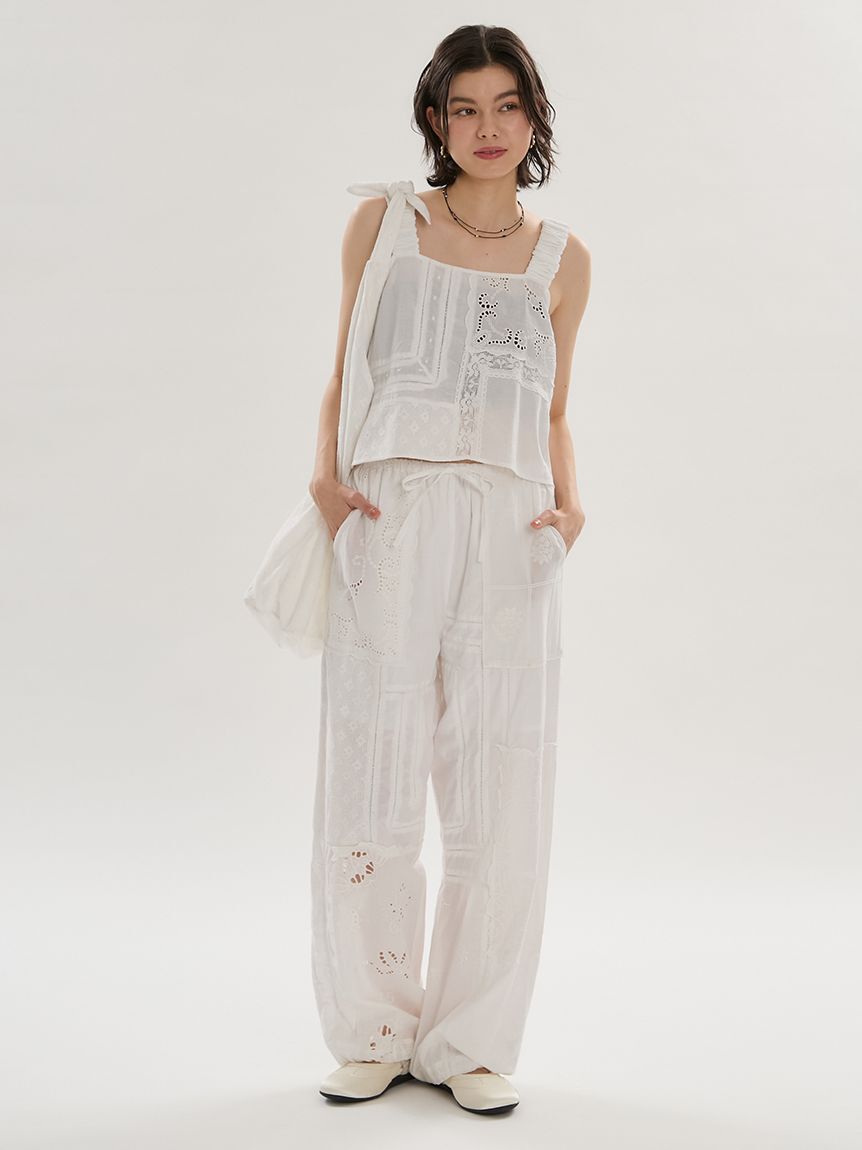 emmi atelier「レースパッチワークバッグ」|ハンドバッグ|