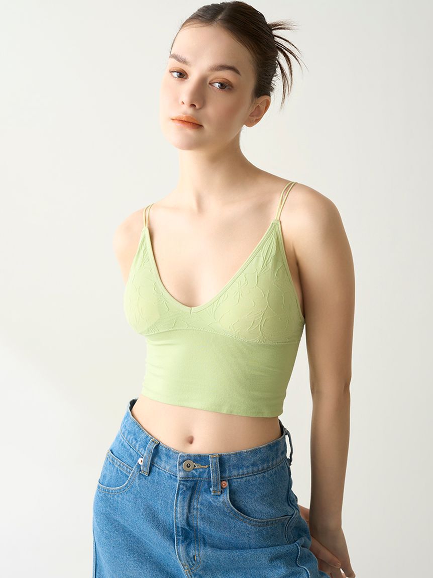 LILY BROWN Lingerie「【LILY BROWN Lingerie】カップインキャミ/サントーニ」|キャミソール|