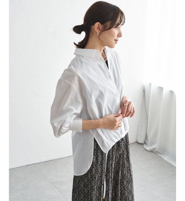 ikka「【雑誌InRed4月号掲載】ドロストロングテールシャツ【親子コーデ】」|シャツ・ブラウス|