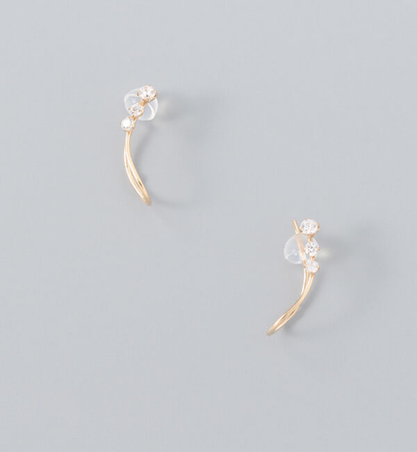 Phoebe「【K10】ラインビジューピアス&イヤリング/BOX付き」|ピアス|