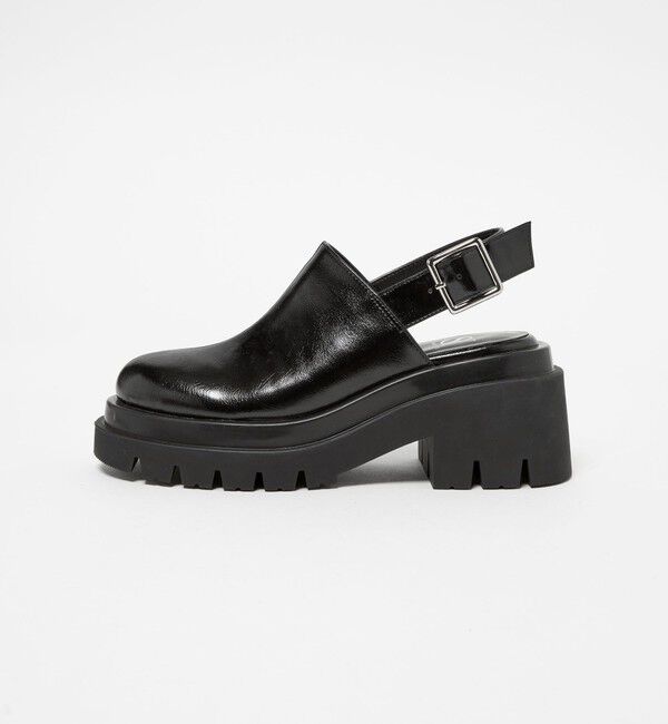 SY UNITED ARROWS「＜SY＞タンクソールプレーン ミュール サンダル75&uarr;」|サンダル|BLACK