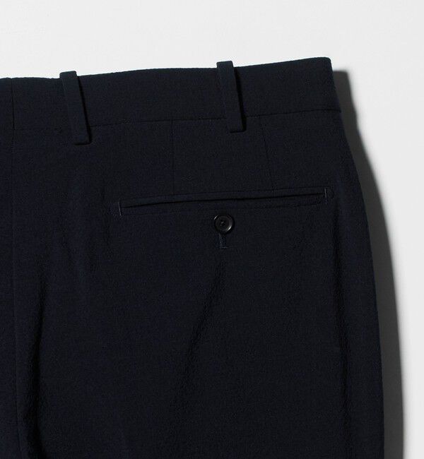 UNITED ARROWS「シアサッカー ノープリーツ スラックス COMFORT EASY‐MODEL ストレッチ」|スラックス|
