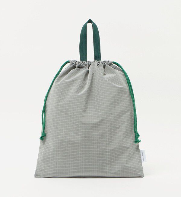 UNITED ARROWS green label relaxing「巾着バッグ（大）（リップストック） / キッズ」|リュック|MD.GRAY