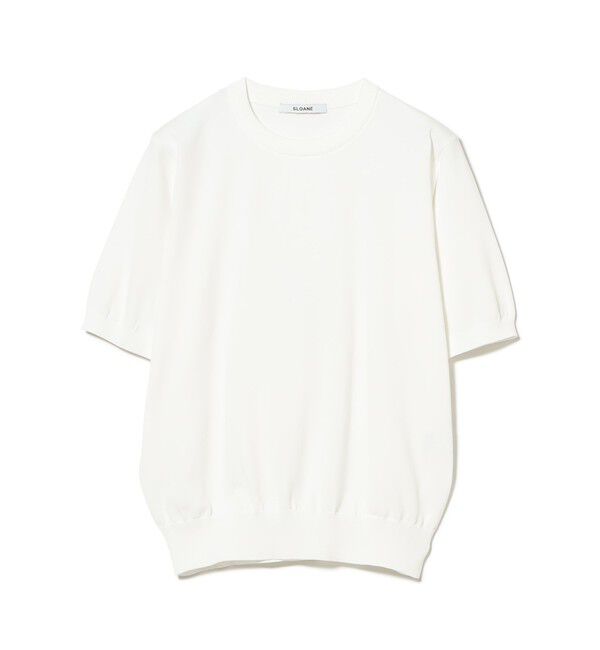Demi-Luxe BEAMS 「SLOANE / 18ゲージ 天竺 クルーネック ショートスリーブ ニット」|ニット・セーター|