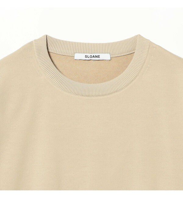 Demi-Luxe BEAMS 「SLOANE / 18ゲージ 天竺 クルーネック ショートスリーブ ニット」|ニット・セーター|