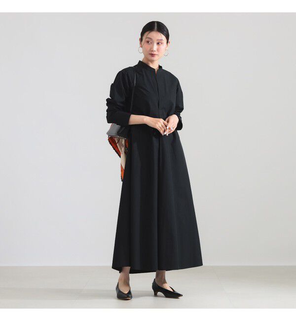 Demi-Luxe BEAMS 「コットンナイロン フレア シャツワンピース」|ワンピース|