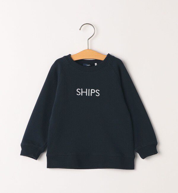 SHIPS KIDS「SHIPS KIDS:80～90cm / 刺繍 ロゴ スウェット」|スウェット・ジャージ|ネイビー