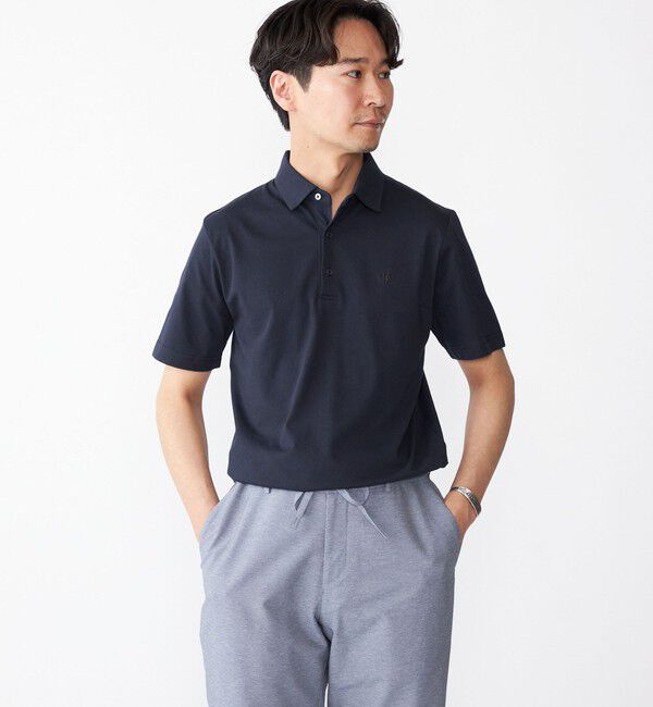 SHIPS「【WEB限定】SHIPS:〈吸水速乾〉アイスタッチ ワンポイント ロゴ レギュラーカラー ポロシャツ」|Tシャツ・カットソー|