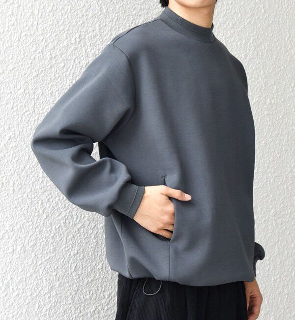 SHIPS any「SHIPS any: クリア ダンボール セミモックネック カットソー (セットアップ対応)◇」|Tシャツ・カットソー|