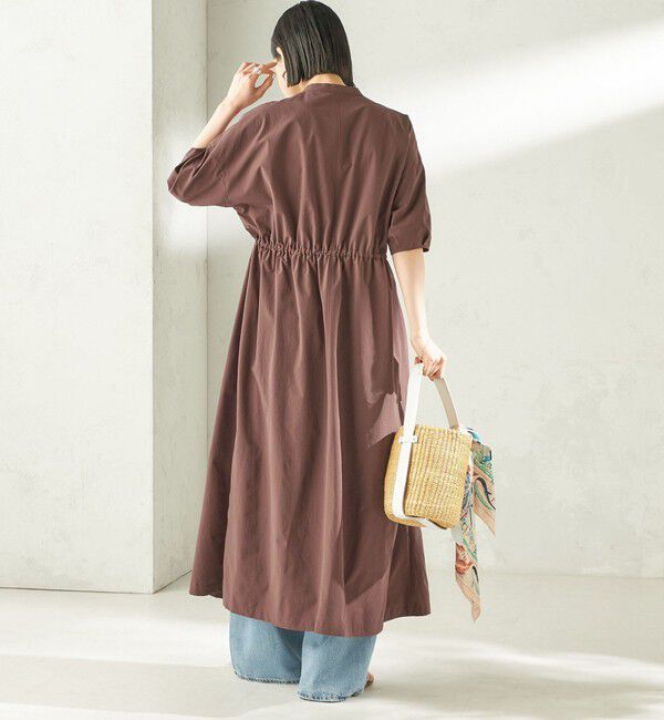 SHIPS for women「《予約》〈接触冷感 / 撥水加工〉TEXBRID(R) タフタ ウエスト 切替 ワンピース」|ワンピース|
