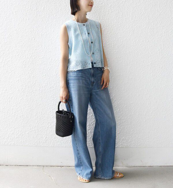 SHIPS for women「《予約》〈手洗い可能〉レース ジャカード 2WAY ノースリーブ カットソー」|Tシャツ・カットソー|