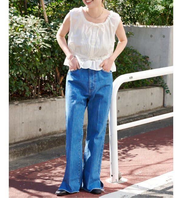 OUTDOOR PRODUCTS Usual Things「≪予約≫ピンタックレースノースリブラウス」|シャツ・ブラウス|