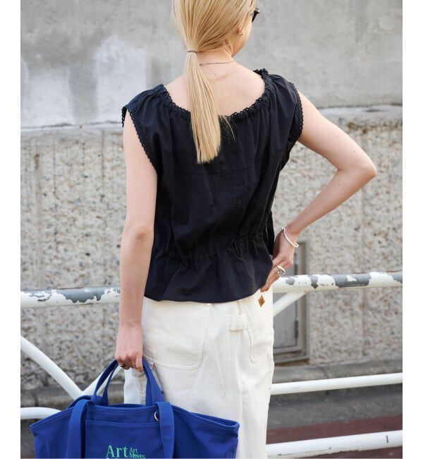 OUTDOOR PRODUCTS Usual Things「≪予約≫ピンタックレースノースリブラウス」|シャツ・ブラウス|