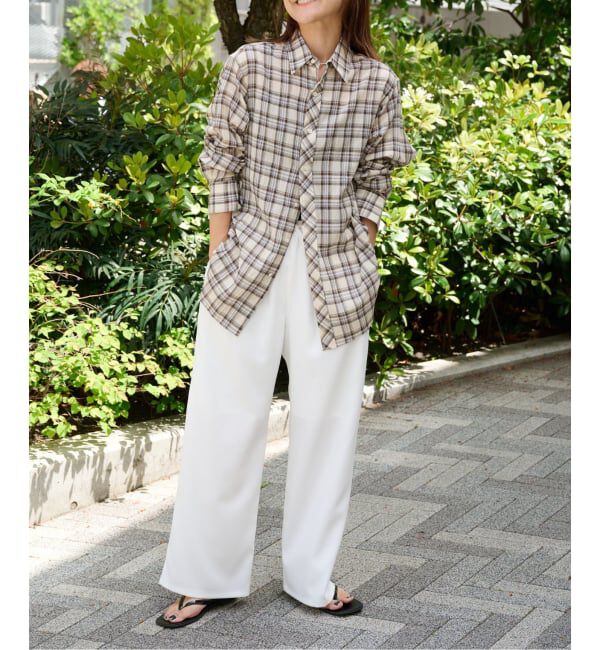 OUTDOOR PRODUCTS Usual Things「≪予約≫コットンボイルワッシャーチェックシャツ」|シャツ・ブラウス|