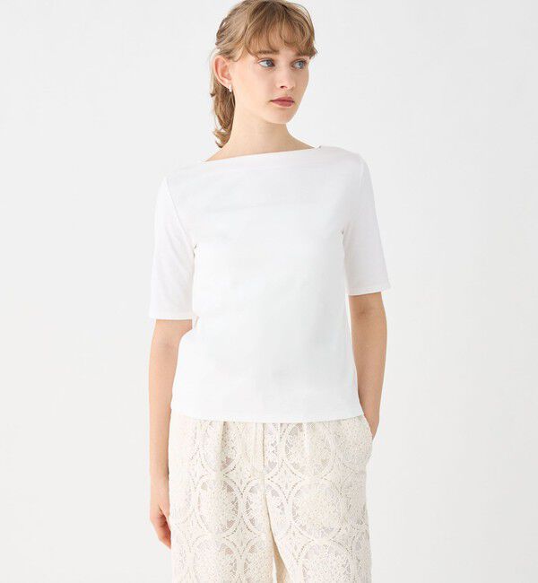 Ballsey「スビンコットンスムース ボートネックプルオーバー」|Tシャツ・カットソー|