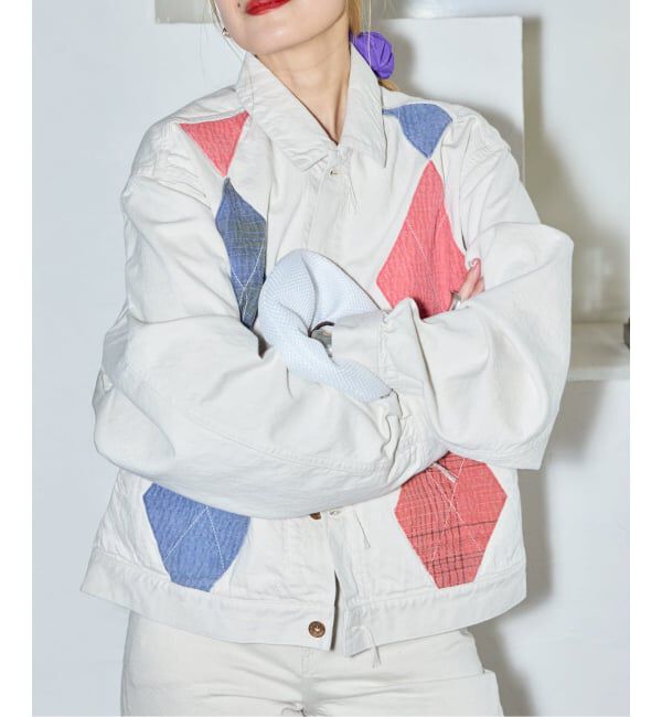  「KURO ARGYLE SASHIKO DENIM JACKET 964242：デニムジャケット」|デニムジャケット|