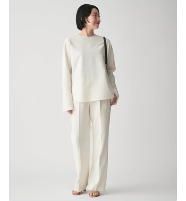 VERMEIL par iena「《追加4》ダブルクロスストレッチパンツ」|スラックス|