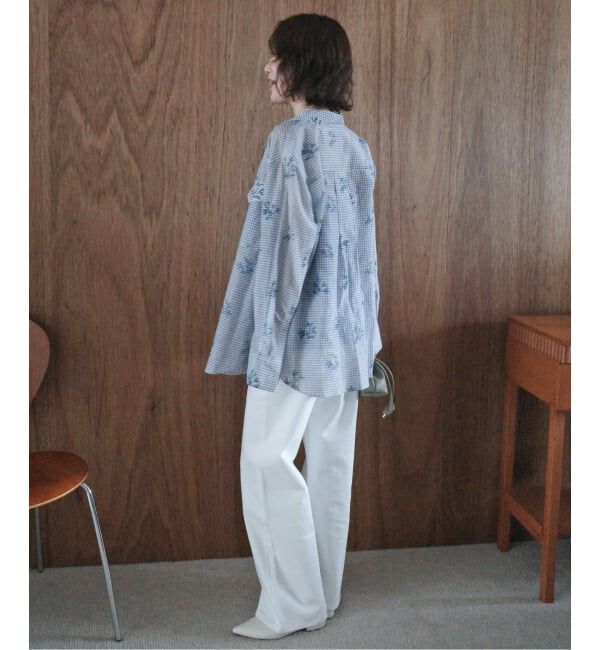 SLOBE IENA「Margaux Dereume &times; SLOBE cotton silk mix シャツ」|シャツ・ブラウス|