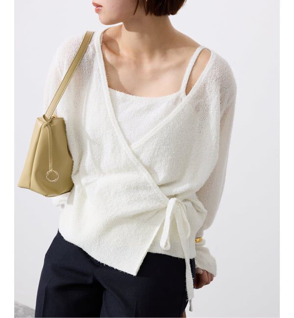 SLOBE IENA「《2枚セット》キャミセットカシュクールカーディガン」|カーディガン|