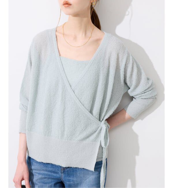 SLOBE IENA「《2枚セット》キャミセットカシュクールカーディガン」|カーディガン|