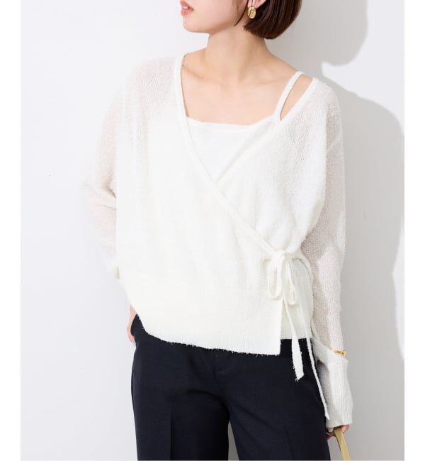 SLOBE IENA「《2枚セット》キャミセットカシュクールカーディガン」|カーディガン|
