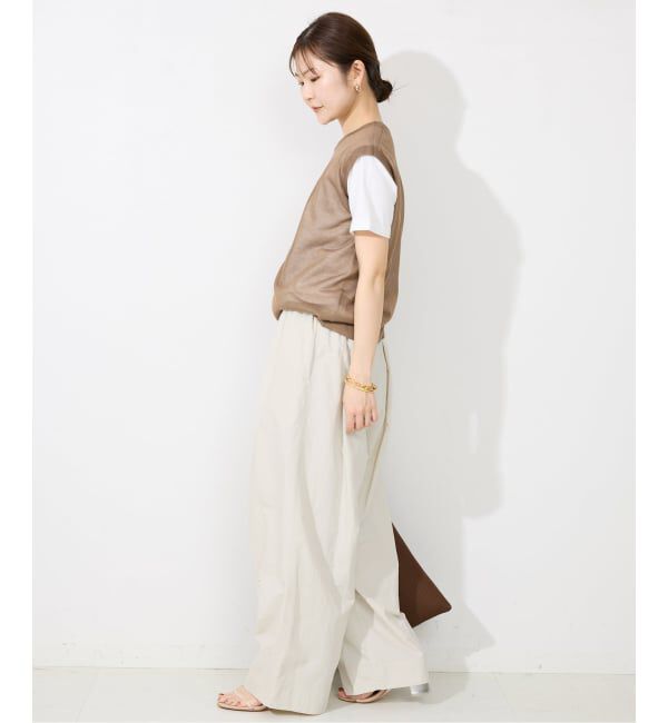SLOBE IENA「《WEB限定/追加》撥水タフタタックギャザーイージーパンツ」|その他|