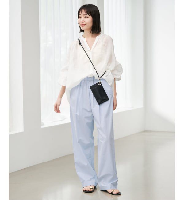 SLOBE IENA「《WEB限定/追加》撥水タフタタックギャザーイージーパンツ」|その他|
