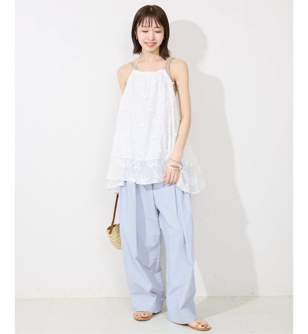 SLOBE IENA「《WEB限定/追加》撥水タフタタックギャザーイージーパンツ」|その他|