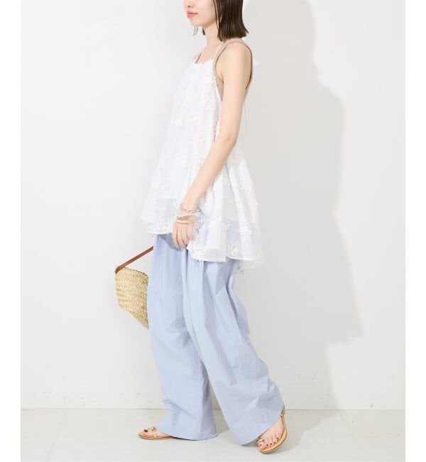SLOBE IENA「《WEB限定/追加》撥水タフタタックギャザーイージーパンツ」|その他|