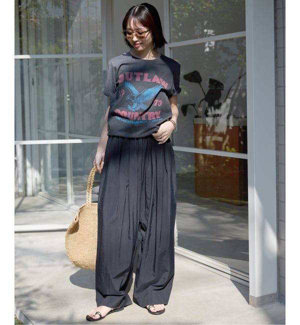 SLOBE IENA「《WEB限定/追加》撥水タフタタックギャザーイージーパンツ」|その他|