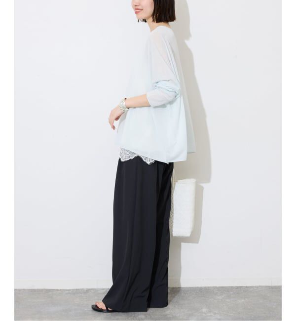 SLOBE IENA「《汗染み防止/接触冷感/吸水速乾/予約》PEストレッチイージースラックス」|スラックス|