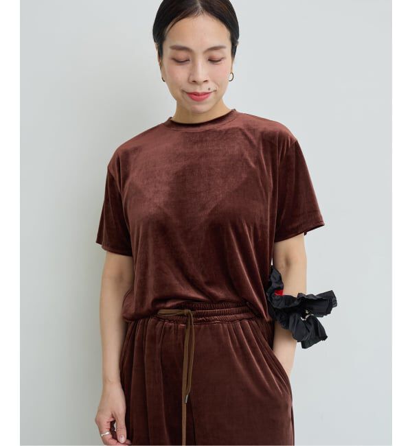 IENA LA BOUCLE「《予約》IENA LA BOUCLE トリアセベロアTシャツ」|Tシャツ・カットソー|