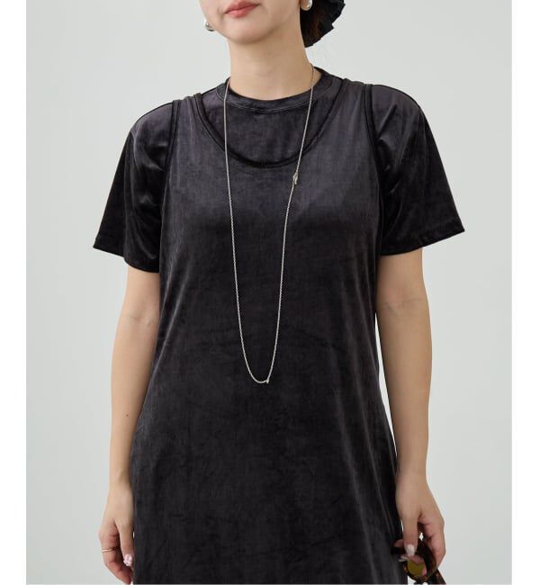 IENA LA BOUCLE「《予約》IENA LA BOUCLE トリアセベロアTシャツ」|Tシャツ・カットソー|