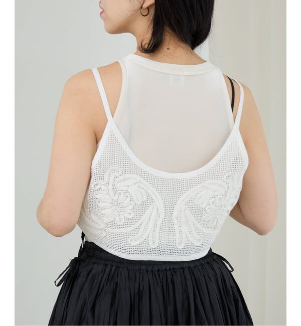 IENA LA BOUCLE「《予約》IENA LA BOUCLE トリアセベロアタンクトップ」|タンクトップ|