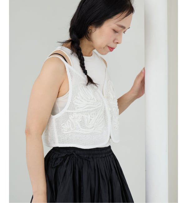 IENA LA BOUCLE「《予約》IENA LA BOUCLE トリアセベロアタンクトップ」|タンクトップ|