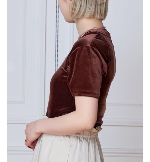 IENA LA BOUCLE「《予約》IENA LA BOUCLE トリアセベロアタンクトップ」|タンクトップ|