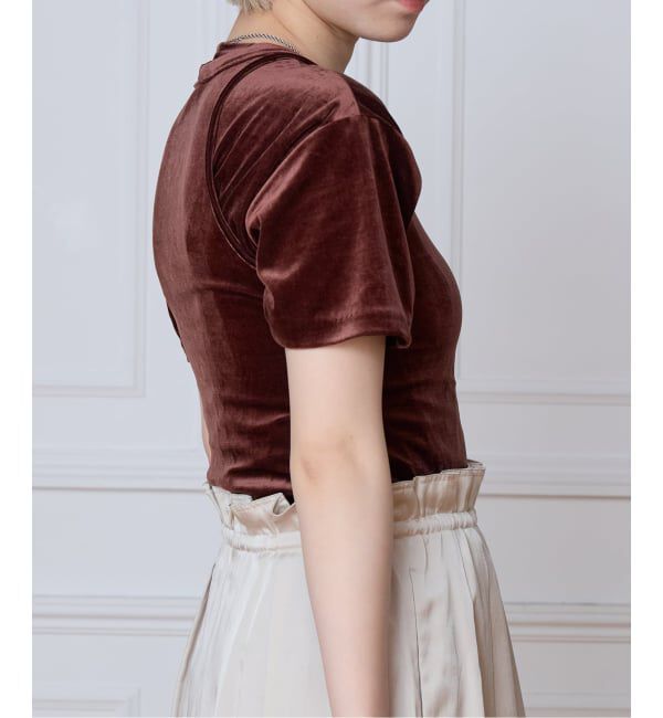 IENA LA BOUCLE「《予約》IENA LA BOUCLE トリアセベロアタンクトップ」|タンクトップ|